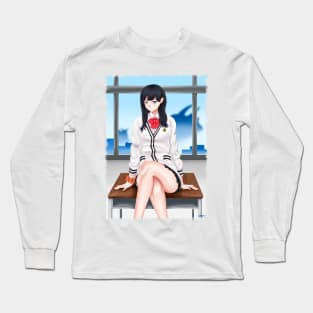 Rikka SSSS Gridman Background Jagged Long Sleeve T-Shirt